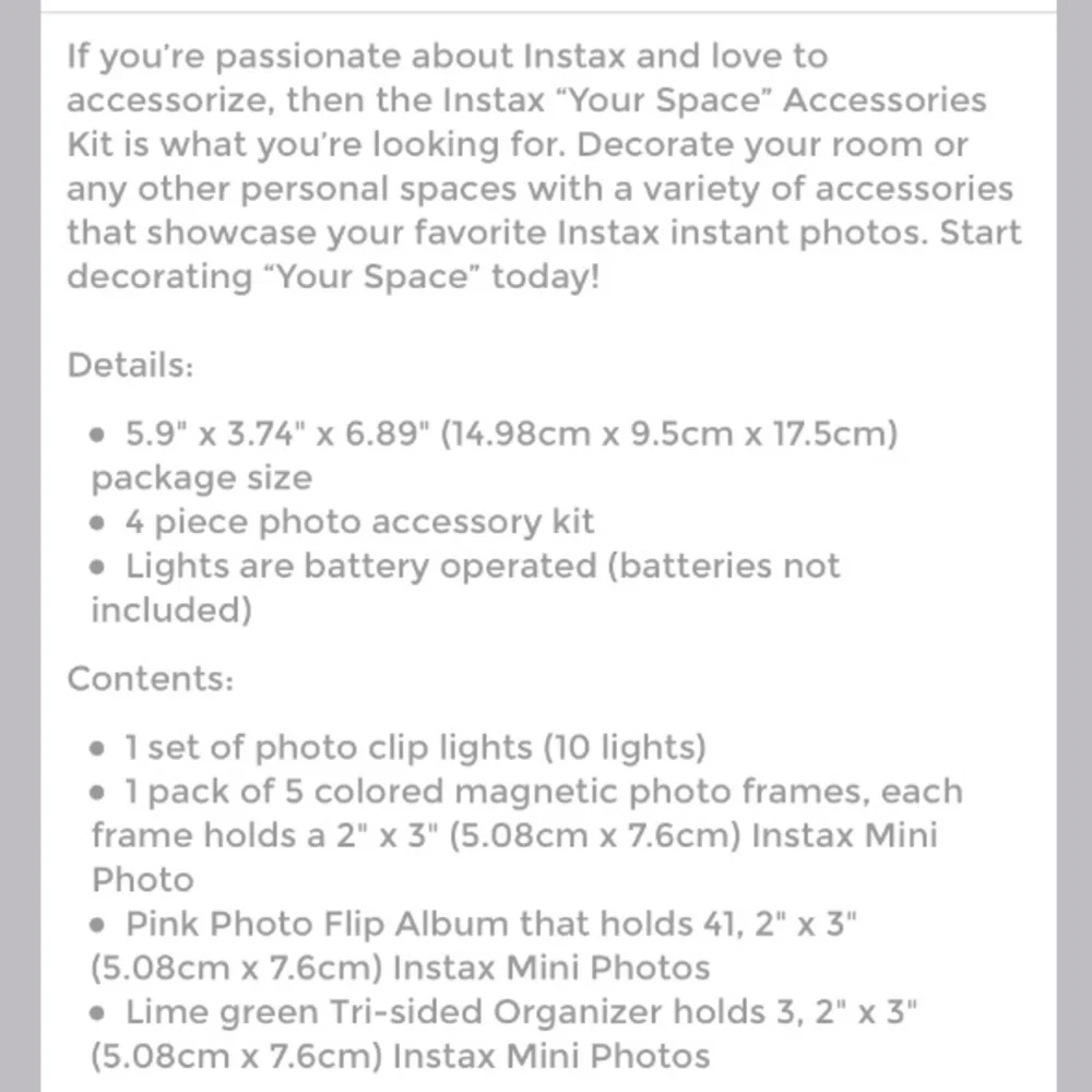 NIB FUJIFILM INSTAX Gift Set